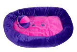 Purple & Pink Pet Bed w/ Play Ball