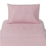 Gingham Full Size 100% Cotton Sheets - Pink