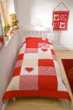 Snuggle Sac Country Heart Twin Bedspread