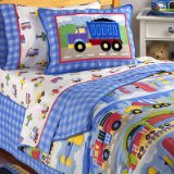 Olive Kids Train, Planes and Trucks Twin Size Hugger Comforter