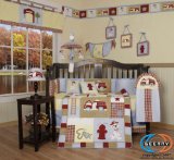 Boutique Brand New GEENNY Baby Boy FireTruck 13PCS CRIB BEDDING SET