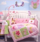 SoHo Butterfly Meadows Crib Nursery Bedding Set 10 pcs **Reversible