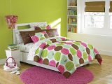 Roxy Pink Brown Aqua Dots Teen Girls Comforter Set 200tc Sheets