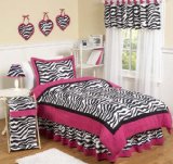 Hot Pink, Black &amp; White Funky Zebra Full / Queen Girls Teen Childrens 3 pc Bedding Set by JoJo Designs