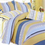 Blancho Bedding - [YellowBlue Expression] 100% Cotton Comforter  Cover/Duvet Cover Combo