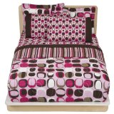 Opus Bed In A Bag Comforter - Pink/Brown