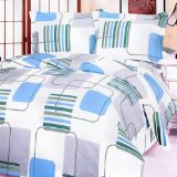 Blancho Bedding - [Blue Fantasy] 100% Cotton Comforter Cover/Duvet  Cover Combo