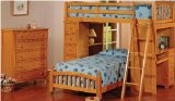 Maxwin International 4568-O Twin Bed Loft Bunkbed Desk Chest Bedroom Arch Headboard