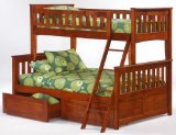 Newport Twin over Full Bunk Bed plus Understorage Unit with Choice of Finishes