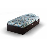 South Shore Furniture, Cakao Collection, Twin Mates Bed 39, Chocolate