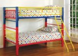Bunk Bed - 3 Inch Twin / Twin Size Bunk Bed in Multicolor - Coaster