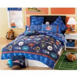 NFL FOOTBALL LOGO 5 PIECE TWIN BEDDING SET, Comforter Sheets Sham