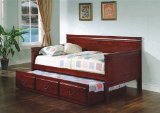 Traditional Style Cherry Finish Daybed with Trundle