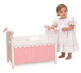 Doll Bed Shaped Toy Box For Play And Toy Storage Adorable Nursery Or Child's Room Decor