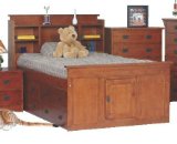 Toffee Full Size Grand Mission Captains Bed with Underbed Chest - Raymond Furniture - BC16GM-F-TOFFEE-SET