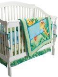 Fisher-Price Rainforest Jungle Stripe 4 Piece Crib Set