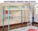 Sunday Funnies Twin Size Metal Loft Bunk Bed By Powell Furniture