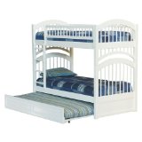 Windsor Twin/Twin Bunk Bed with Trundle Bed - White