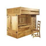 Powell Rustica Full Over Twin All in One Bunk Bed with Chair (ships in 6 cartons)