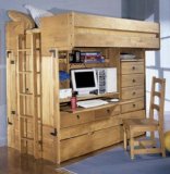 Rustica Full over twin All in one Bunk Bed & Chair