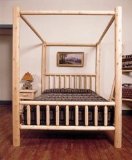 Old Adirondack - OA-271-T - Cumberland Bay Canopy Bed - White Cedar - Twin