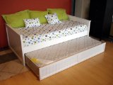 Solid Pine American Day Bed With Pop Up Trundle White