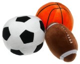 InStyle Home Collection In Play 3-Piece Sports Ball Pillow Set