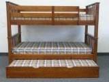Bunk Bed Twin over Twin Mission style in Expresso with Twin Trundle