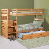 Explorer Twin Twin Ranch Staircase Bunk with Trundle