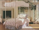 Emily Full White Complete Canopy Bed"