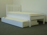 Bed Twin size with Trundle in White