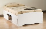 onterey Captain's Platform Twin Bed In White Finish By Prepac Furniture