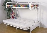 New C Style Twin/futon Bunk Bed White